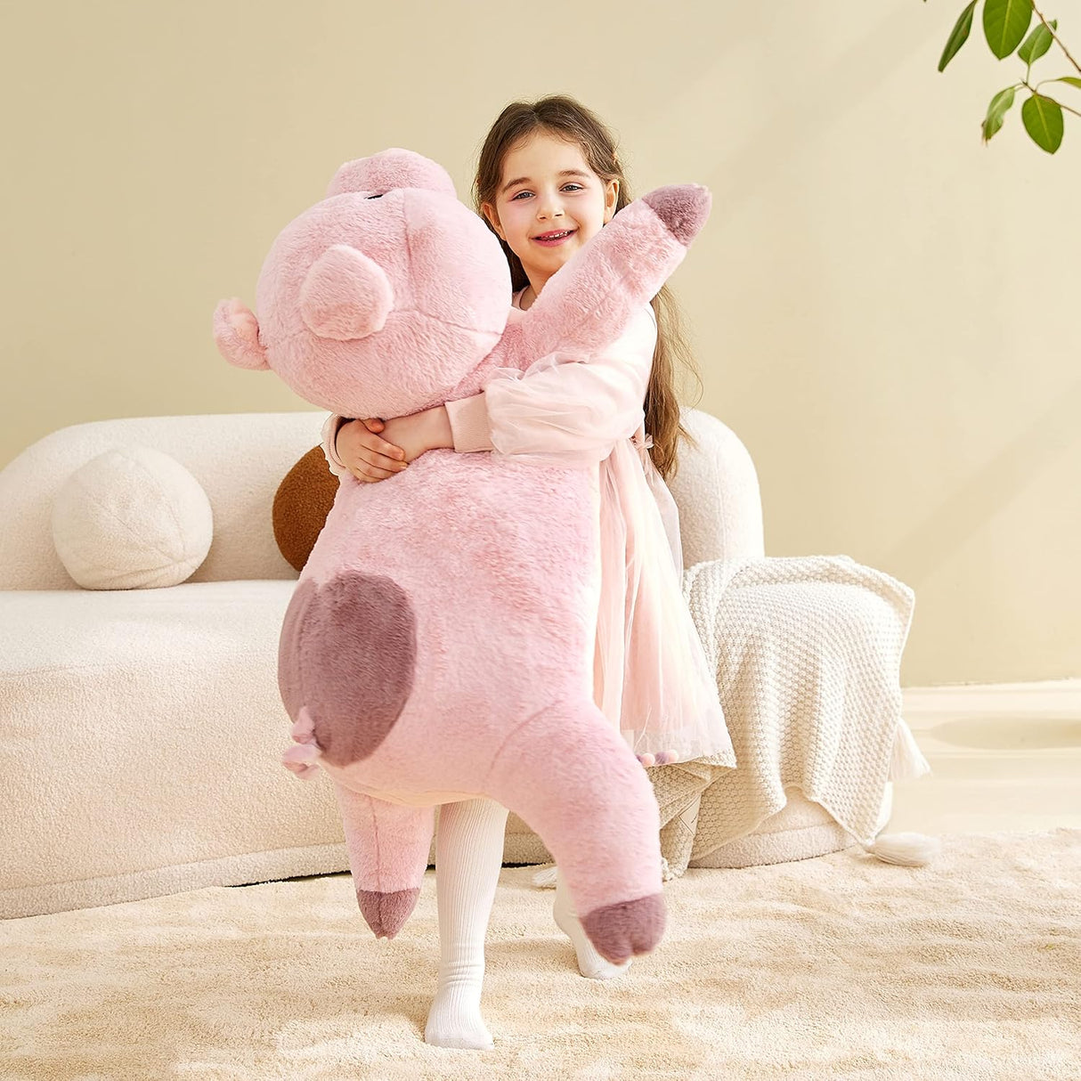 Almohada gigante, peluche de cerdo super suave