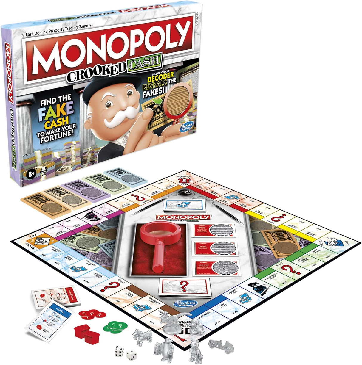 Monopoly Dinero Doblado, Juego Familiar con Mr. Decoder, Para 2-6