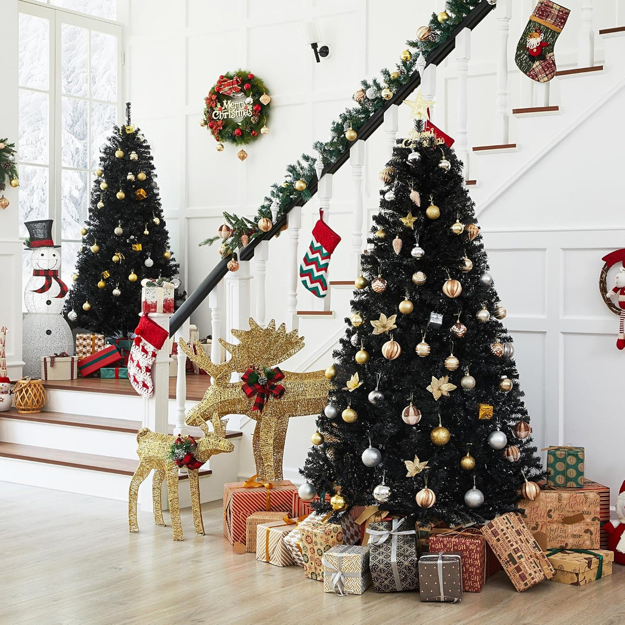 Árbol de Navidad Artificial de 6ft con 818 Puntas y Base Plegable