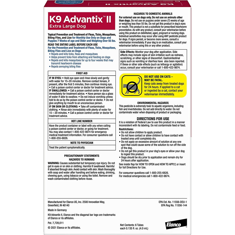 Prevención de pulgas y garrapatas para perros extra grandes