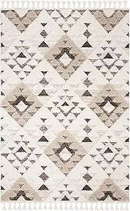 Alfombra Shag Marroquí con Borlas, 2 Pulgadas de Grosor, MTS688A