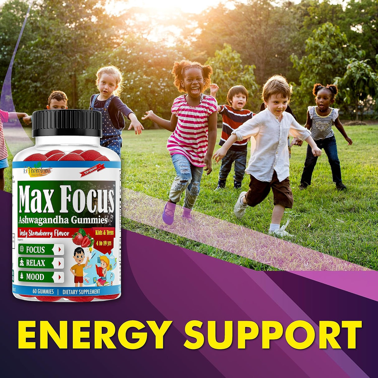 Gominolas Ashwagandha Max Focus para Niños y Adolescentes