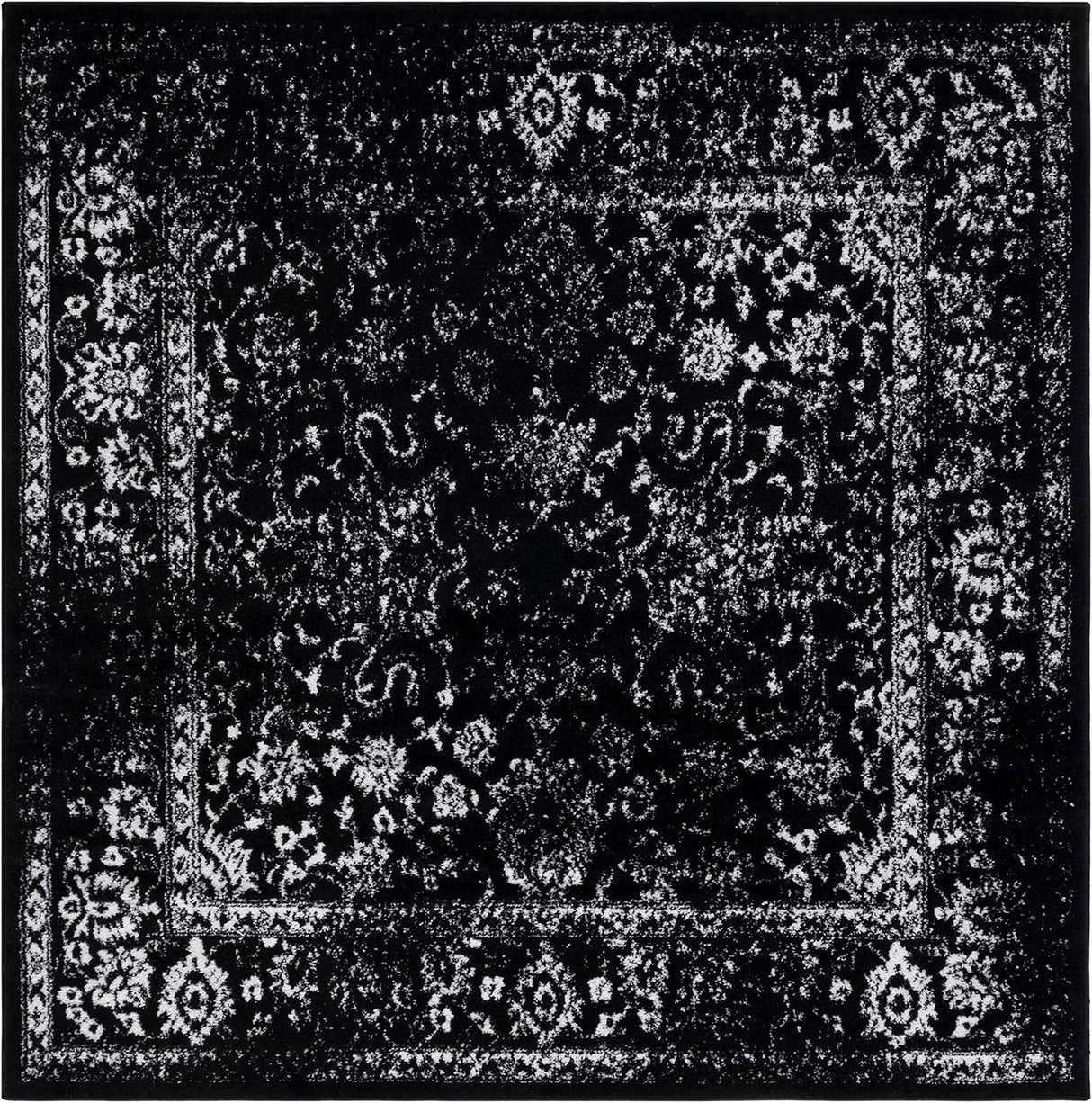 Alfombra de área cuadrada, diseño oriental, fácil cuidado, ADR109Z-8SQ