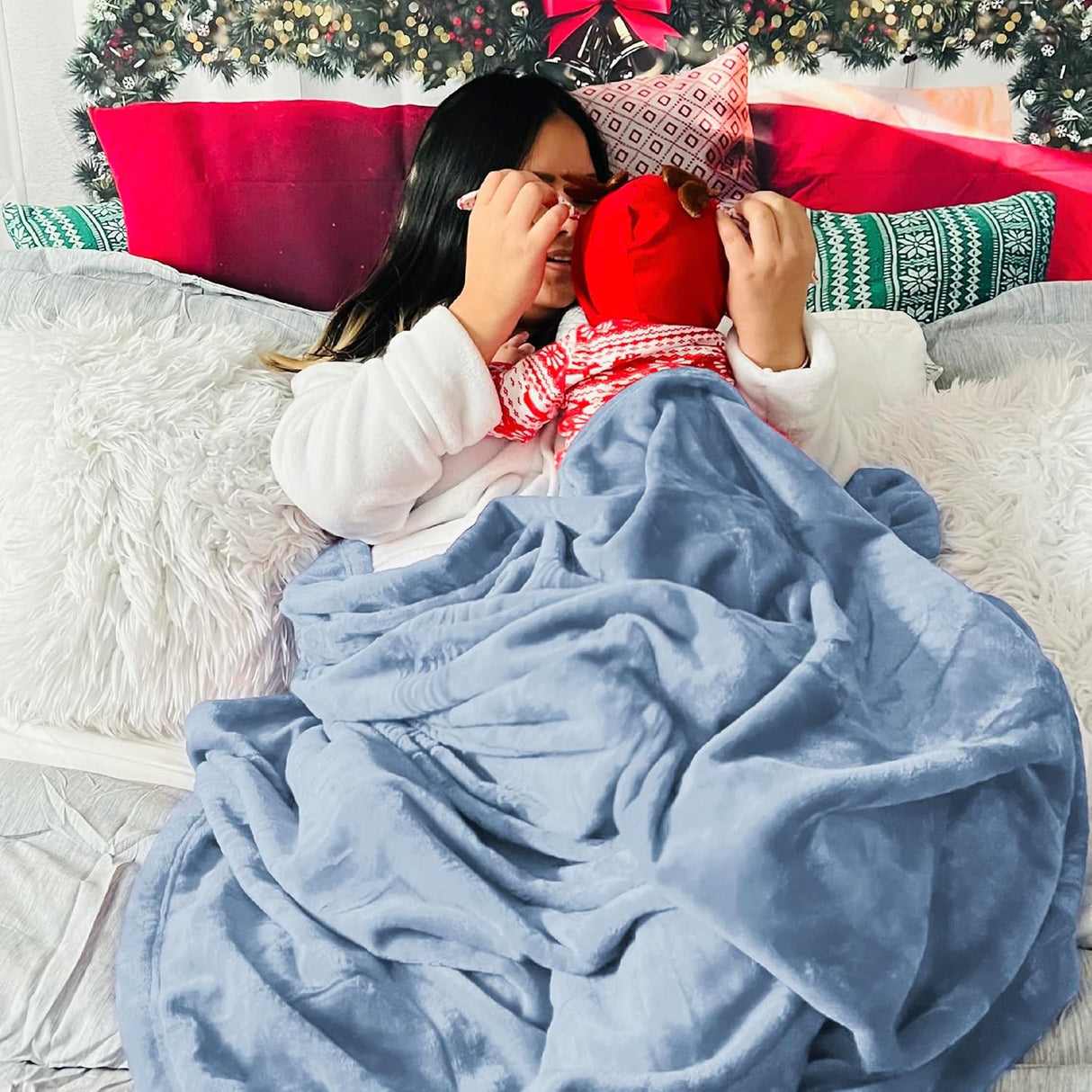 Manta Fleece Queen Bedsure - Suave, Ligera, 90x90 pulgadas