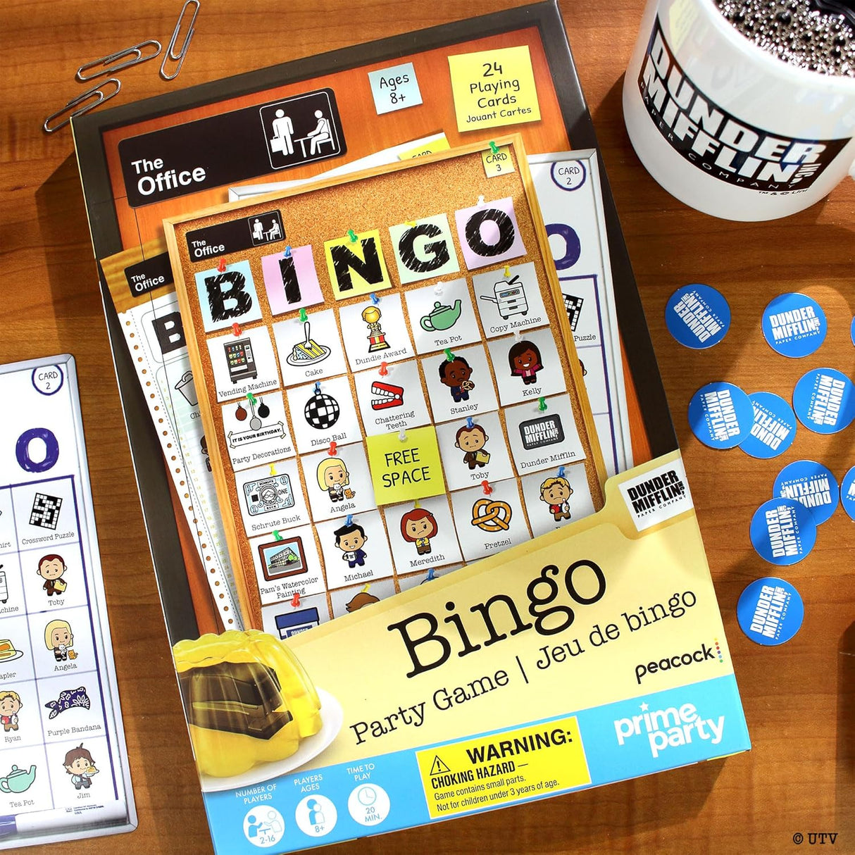 Juego de Bingo de The Office para 24 Jugadores - Fiesta y Cumpleaños