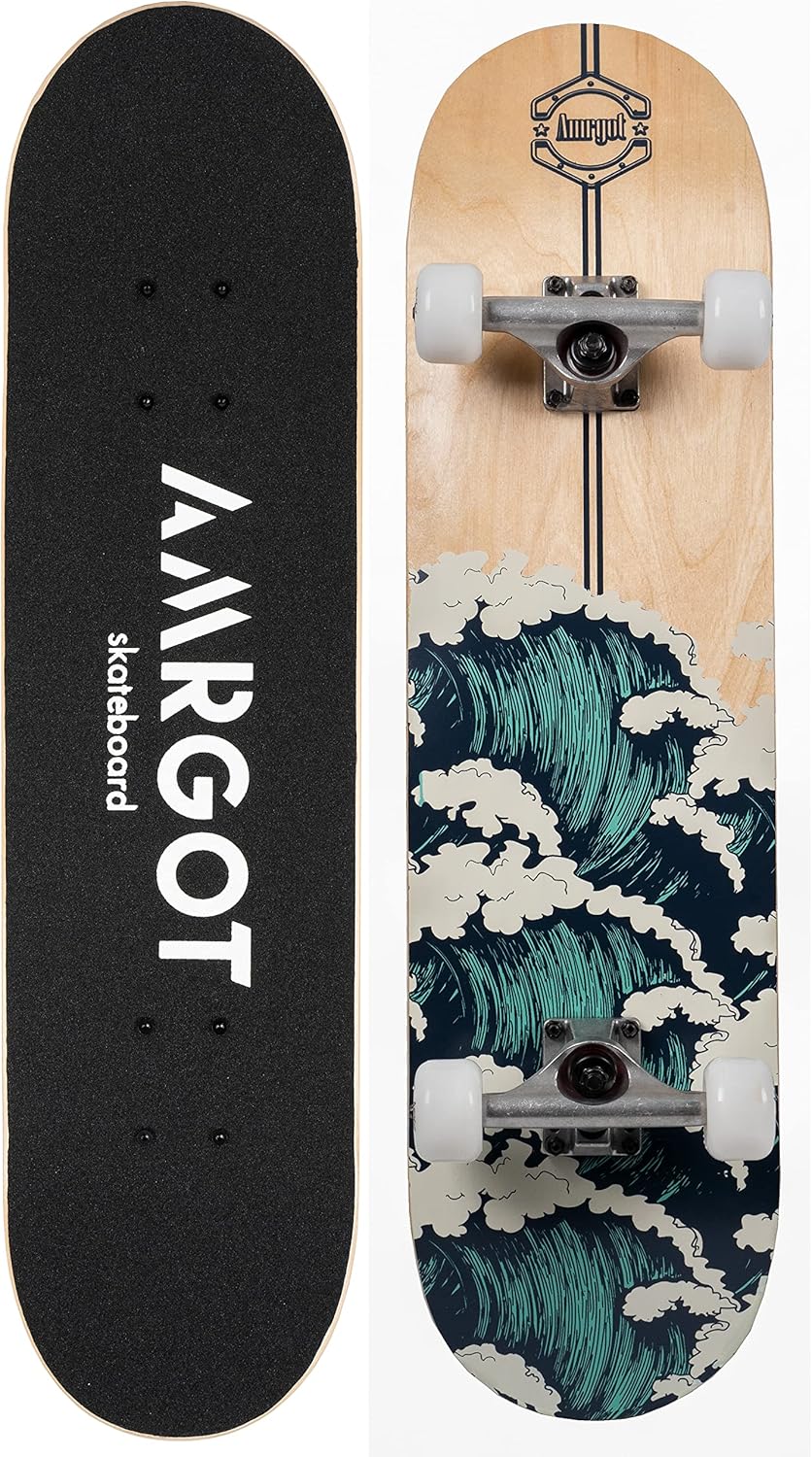 Patineta Completa para Principiantes, 31x8 pulgadas, 7 Capas