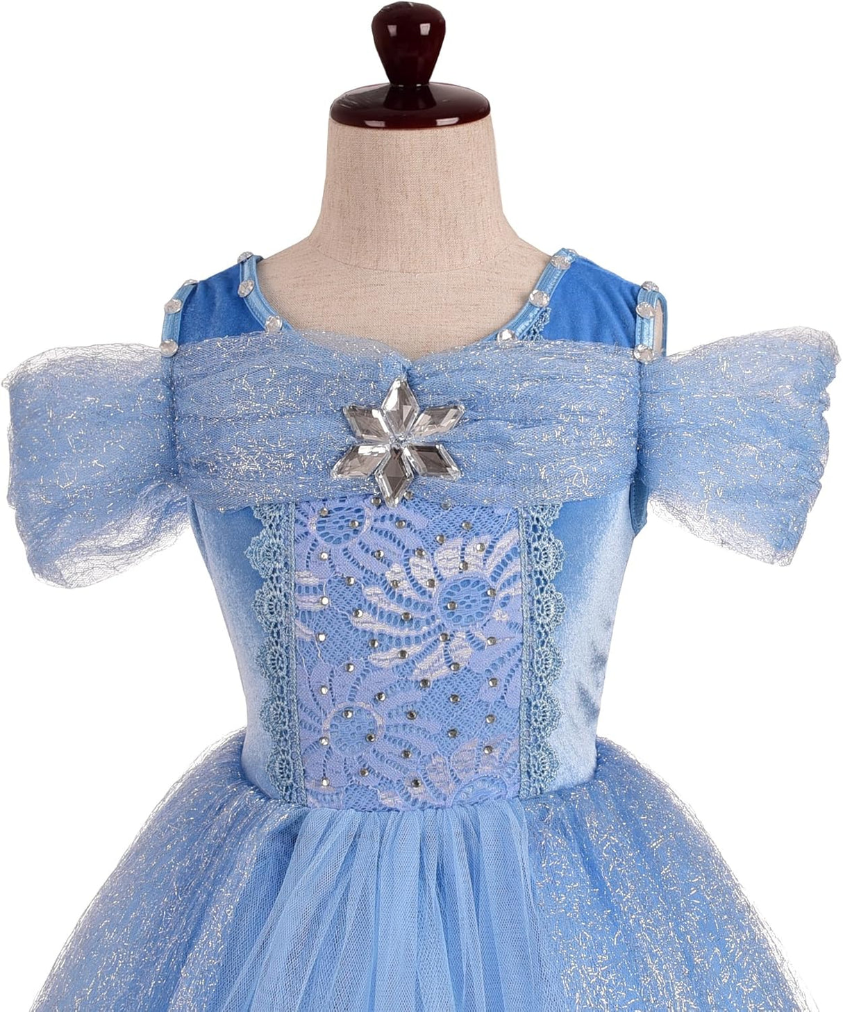 Disfraces de Vestido de princesa talla 5 a 6 años azul