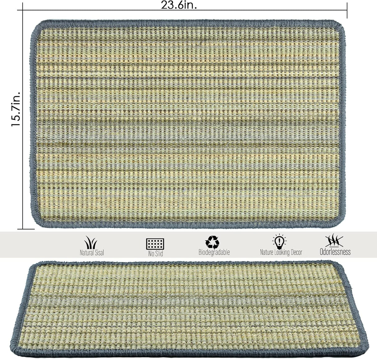 Tapete rascador para gatos de interior con cintas de velcro