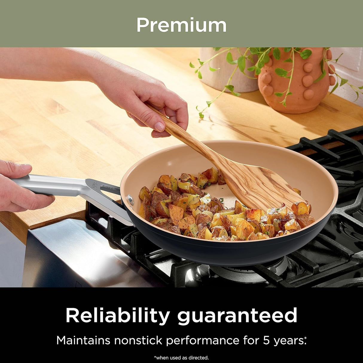 Juego de Ollas y Sartenes Ninja, Cerámica Antiadherente, CW99009