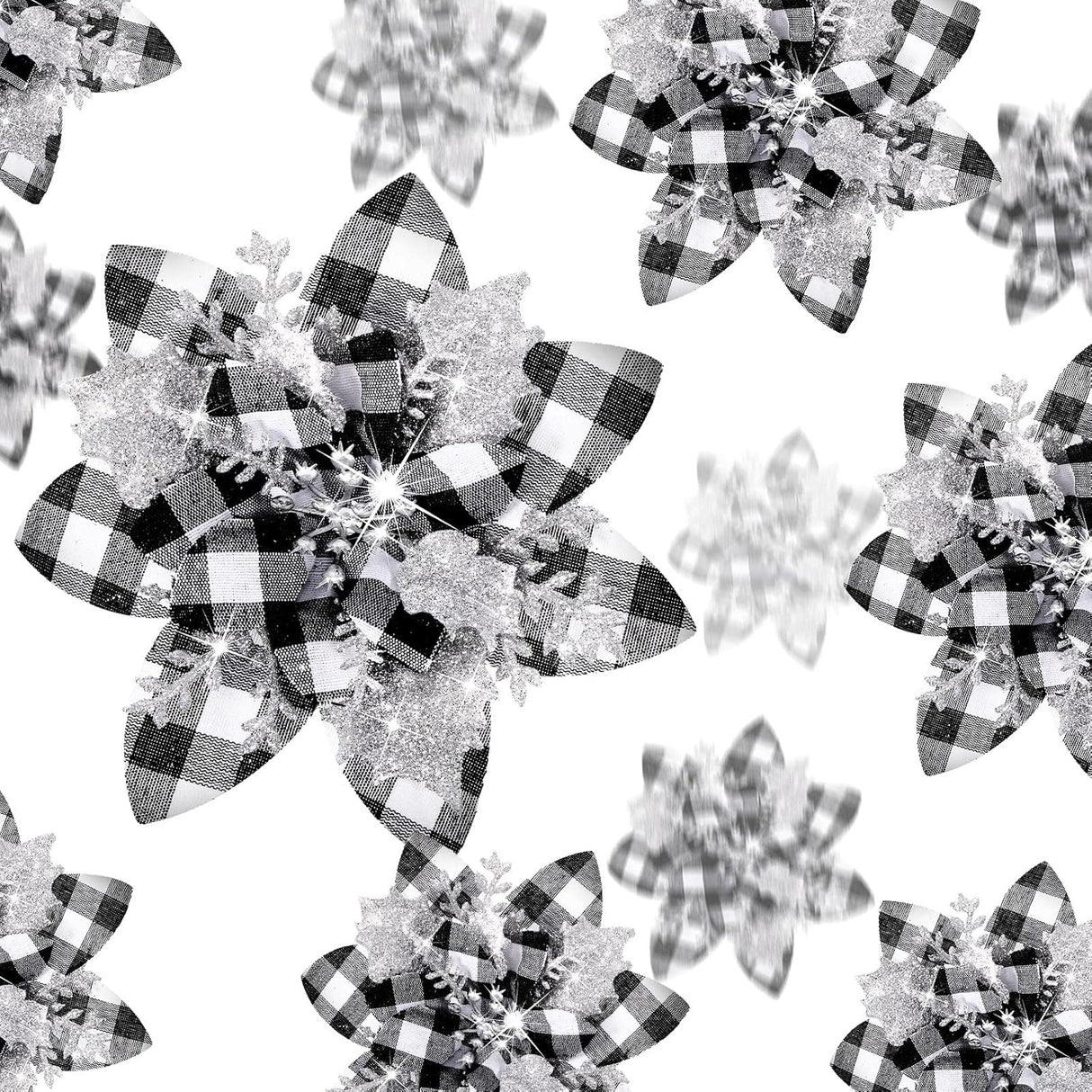 Flores Poinsettia Artificiales, Decoraciones Navidad, 36 Pcs