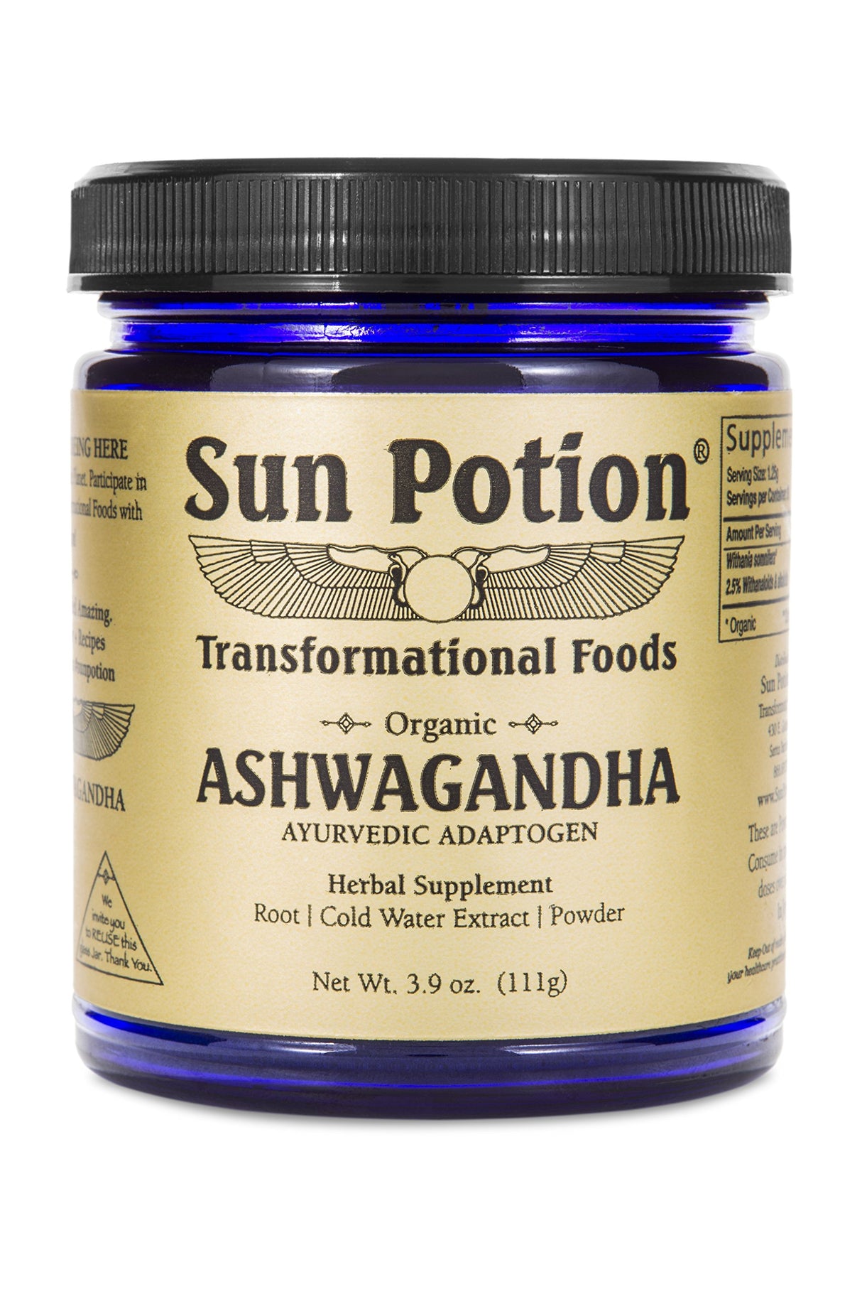 Ashwagandha Powder Extracto y suplemento herbario de raíz