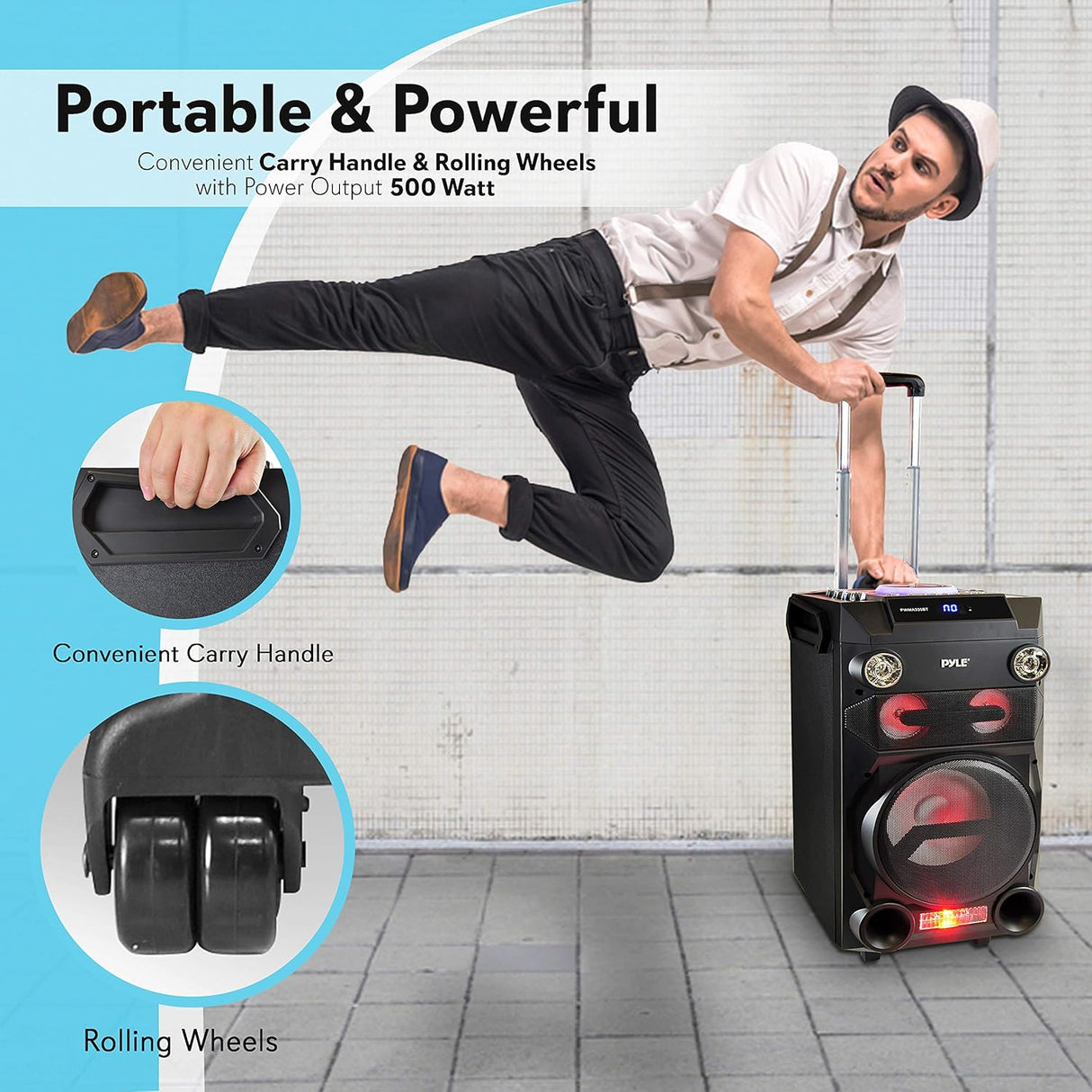 Parlante Portátil  con Bluetooth PYLE-PRO PWMA335BT