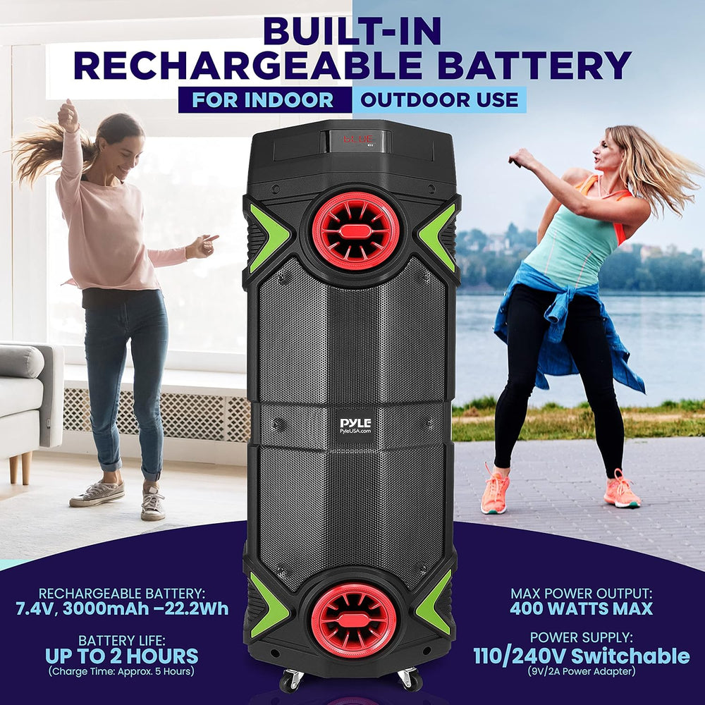 Altavoz PA portátil Bluetooth de 400 W PYLE-PRO