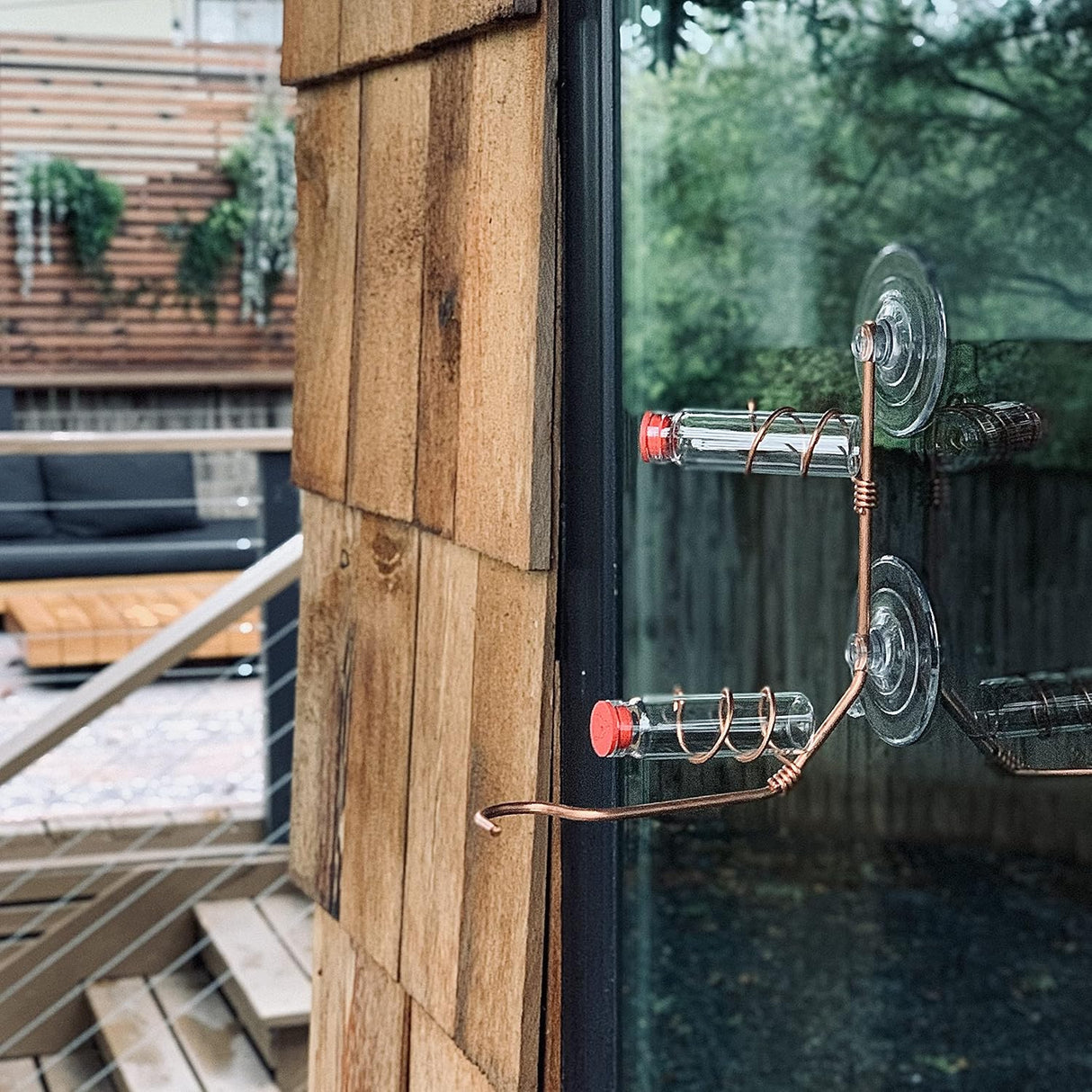 Comedero para colibríes de ventana de aluminio SWEET FEEDERS