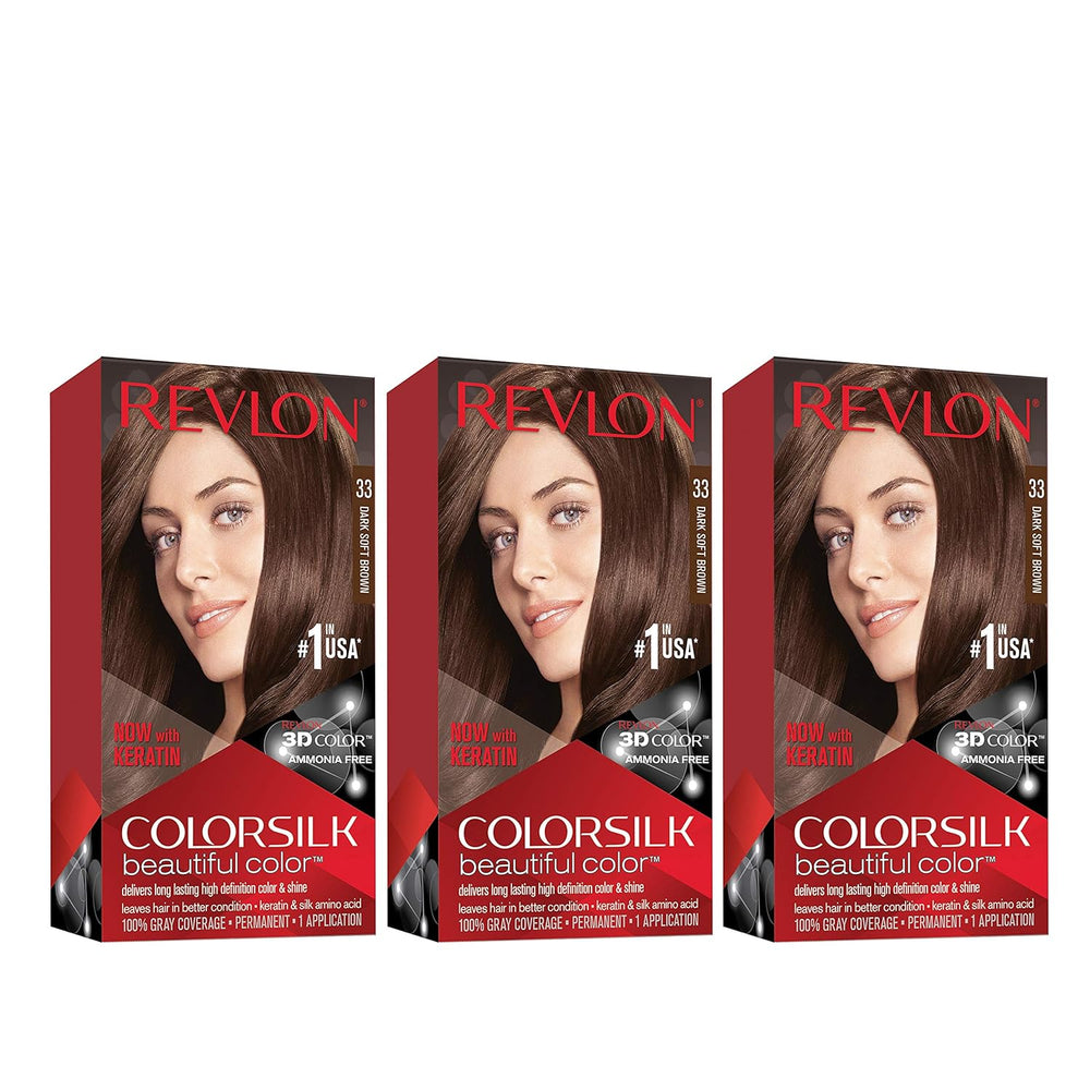 Tinte permanente para el cabello marrón suave oscuro 33