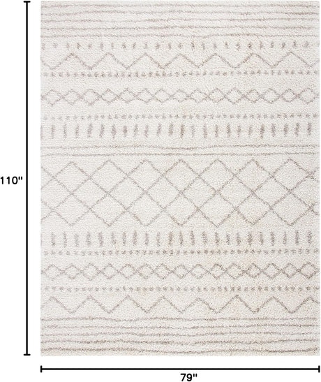 Alfombra de área Shag, diseño marroquí, 1.6 de grosor, ASG741A