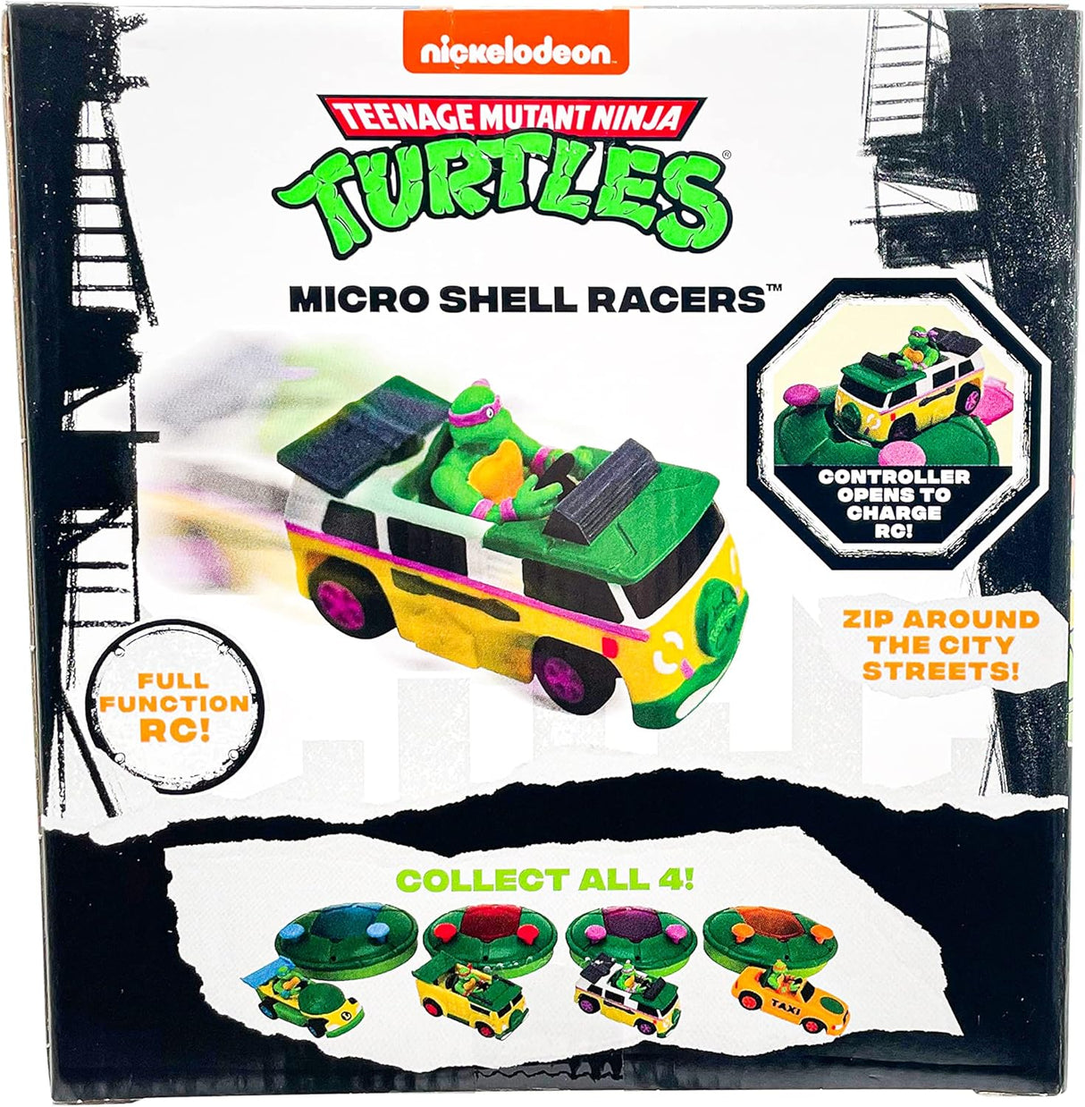 Micro Shell Racers TMNT, Control Remoto 2.4 Ghz, Donatello