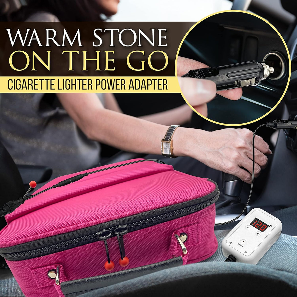 Juego de calentador de piedra de masaje portátil SereneLife