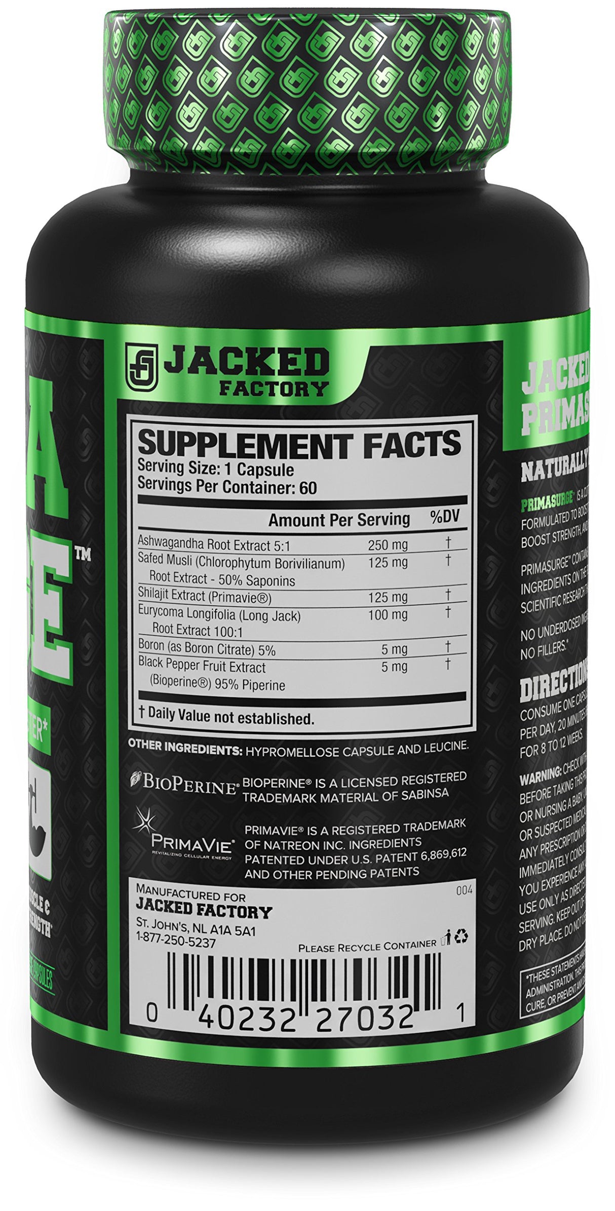 PRIMASURGE Testosterone Booster para hombre