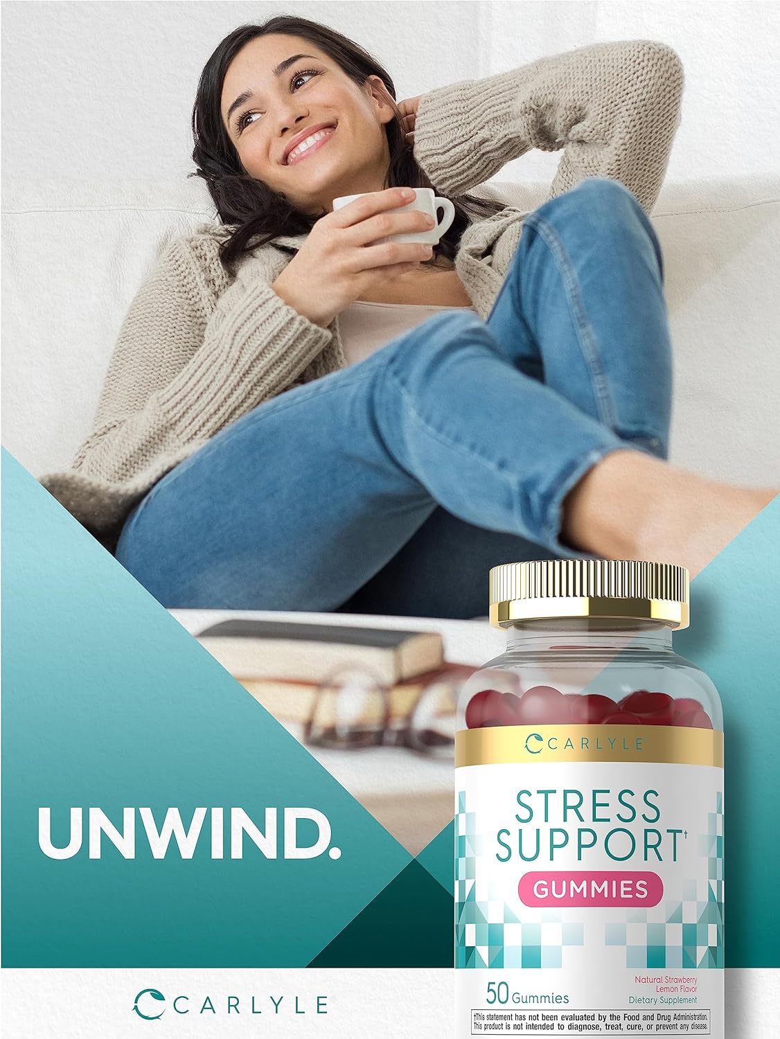 Suplemento Carlyle Gomitas de apoyo al estrés 50 unidades