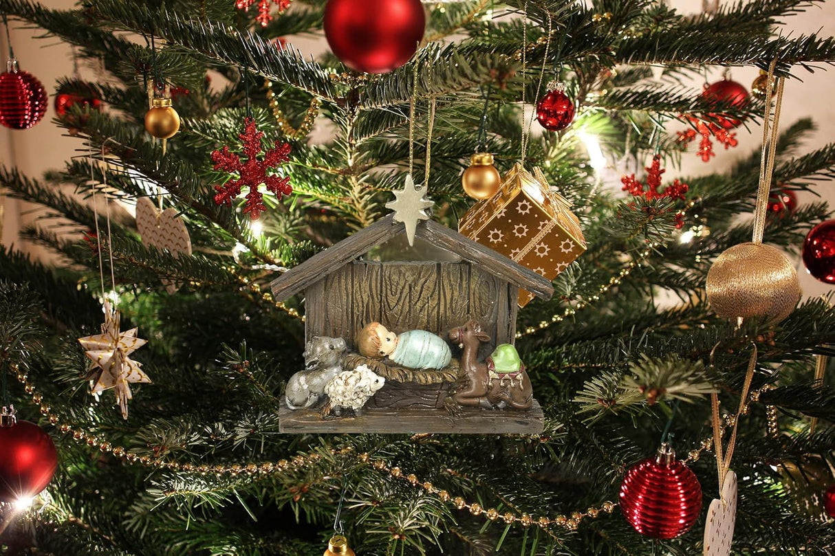 Adorno Navideño de Nacimientos - Figurita con Establo 3.86
