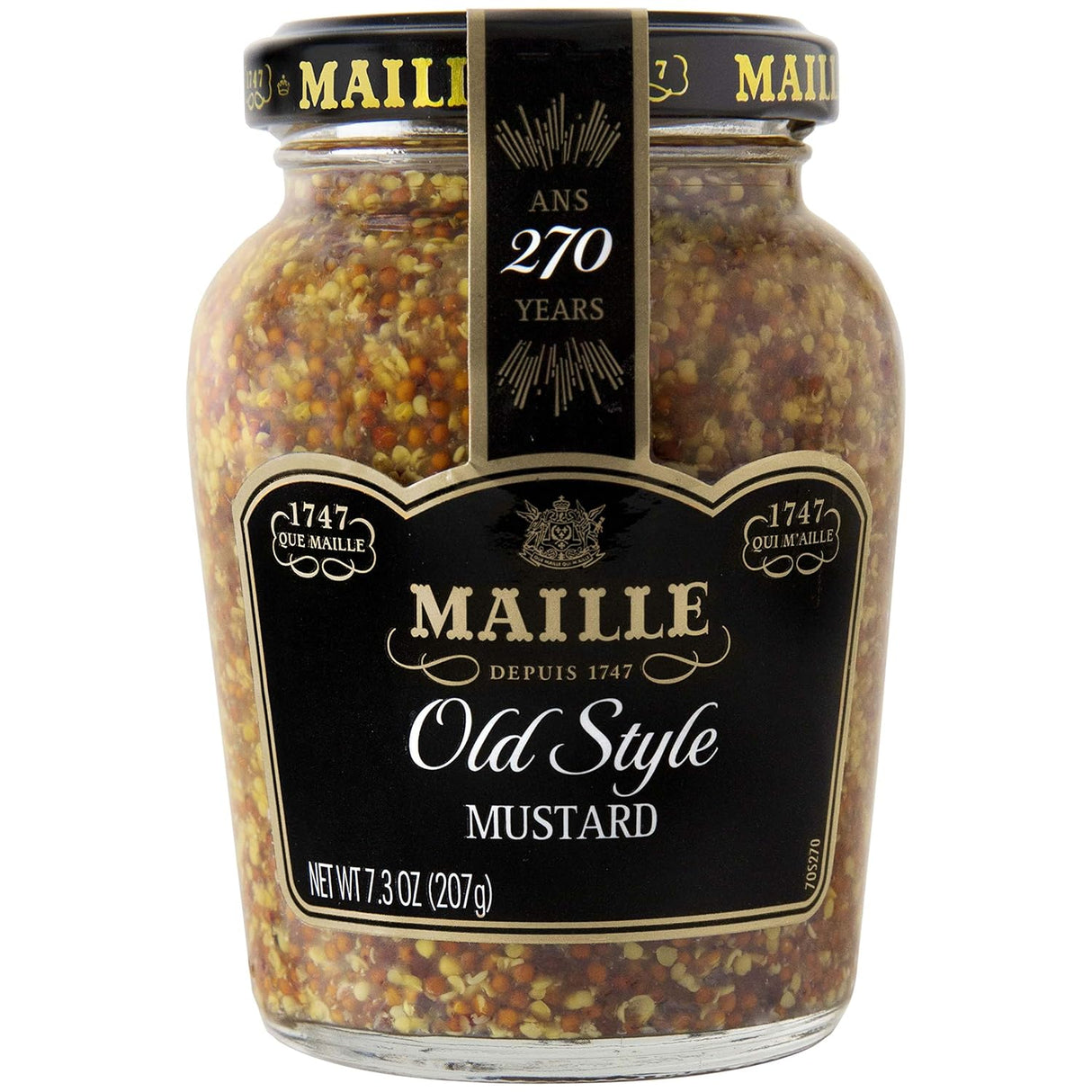Mostaza Antiguo Maille, 7.3 oz, Sabor Tradicional, Frasco