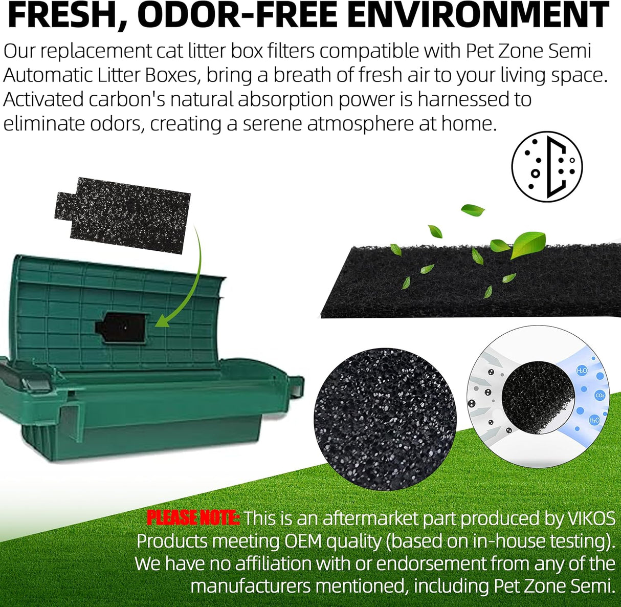 Filtros de Carbón y Algodón para Caja de Arena Pet Zone