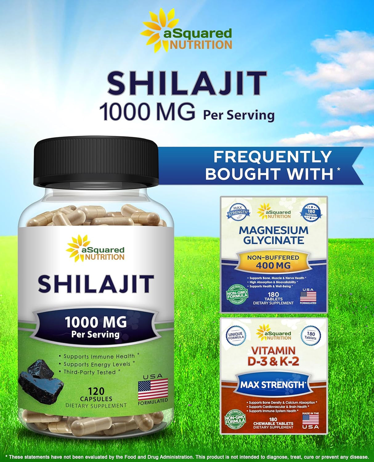 Suplemento Nutrition extracto puro Shilajit 1000mg - 120 cáp