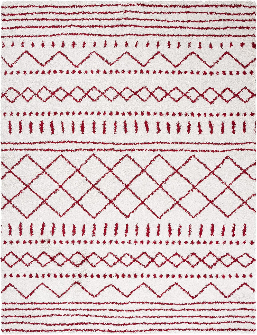 Alfombra Área Shag - Diseño Marroquí, 1.6 Grosor, ASG741P