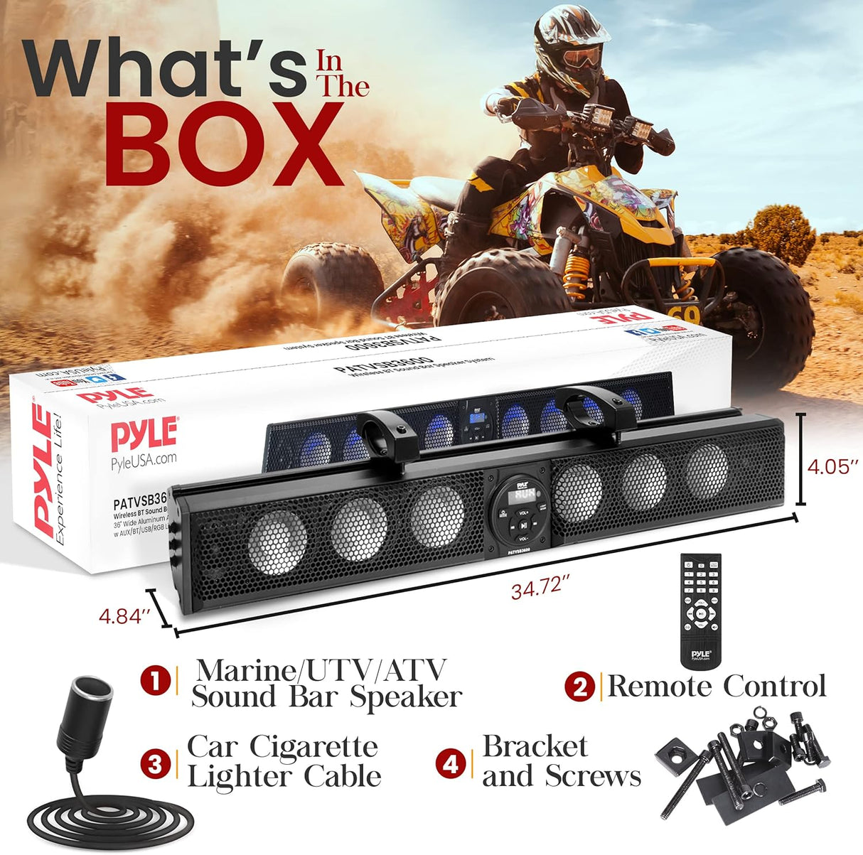 Parlantes inalámbrico de barra 36" Bluetooth PATVSB3600