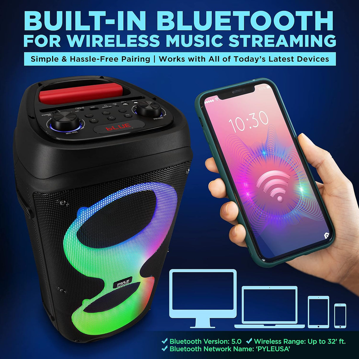 Parlantes Portátiles inalámbrico PYLE-HOME PPARTY26