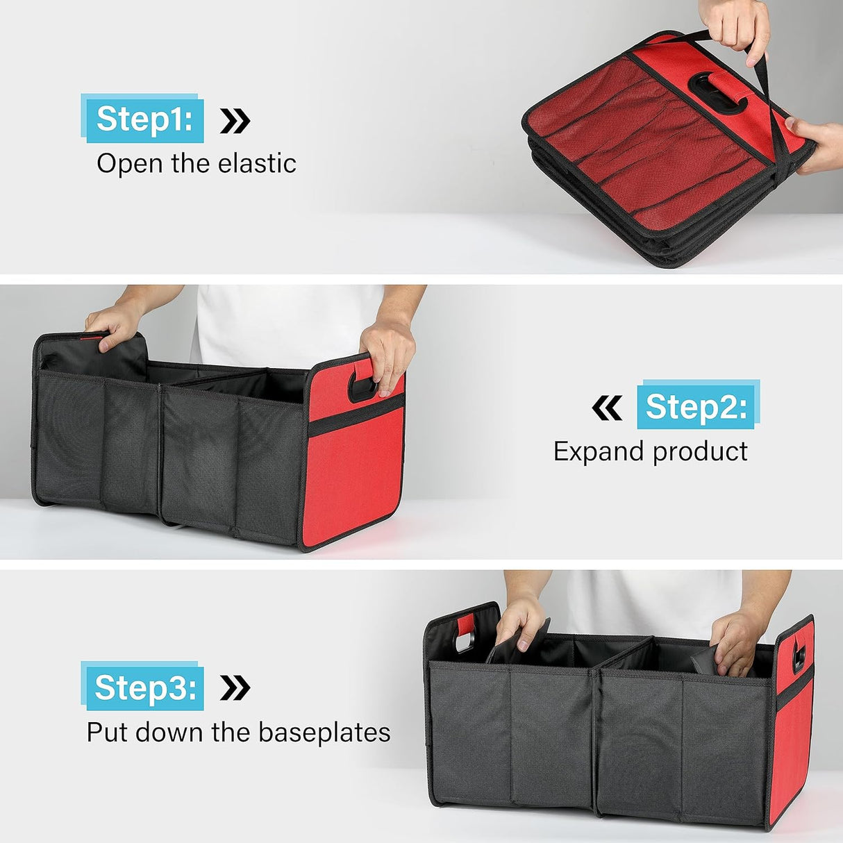 Organizador de Maletero Simple Deluxe, 2 Compartimentos, Plegable
