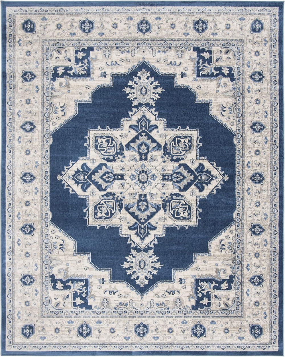 Alfombra Área Medallón Distinguido, Diseño Fácil Cuidado, BNT865N