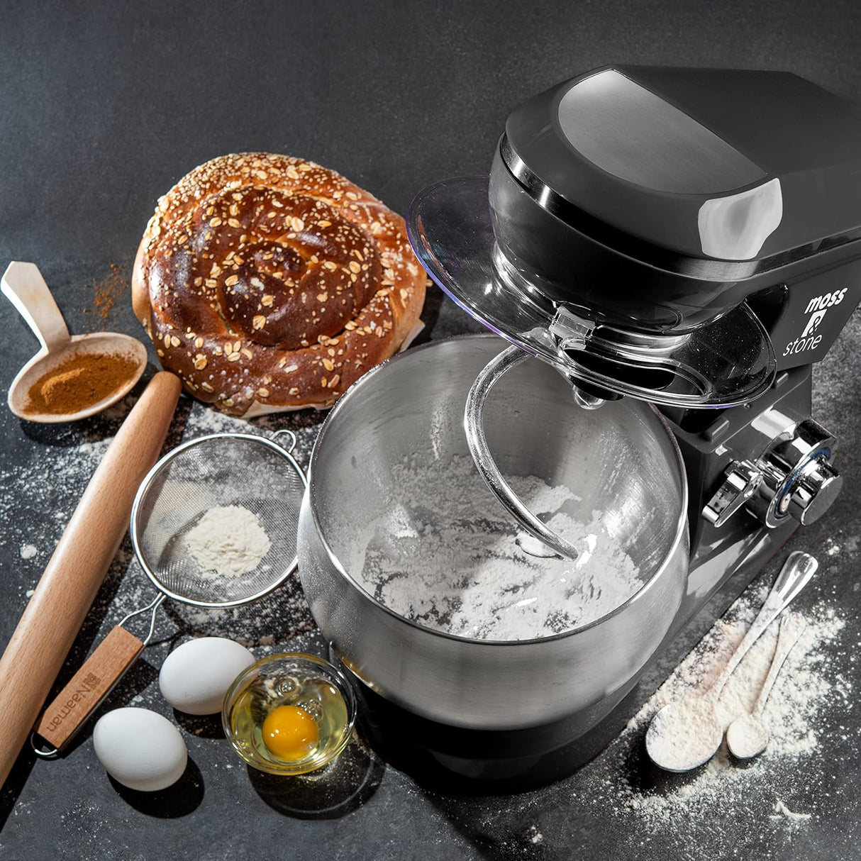 Batidora de Pie Moss & Stone, 6 Velocidades, 5.5 Qt, Clásica