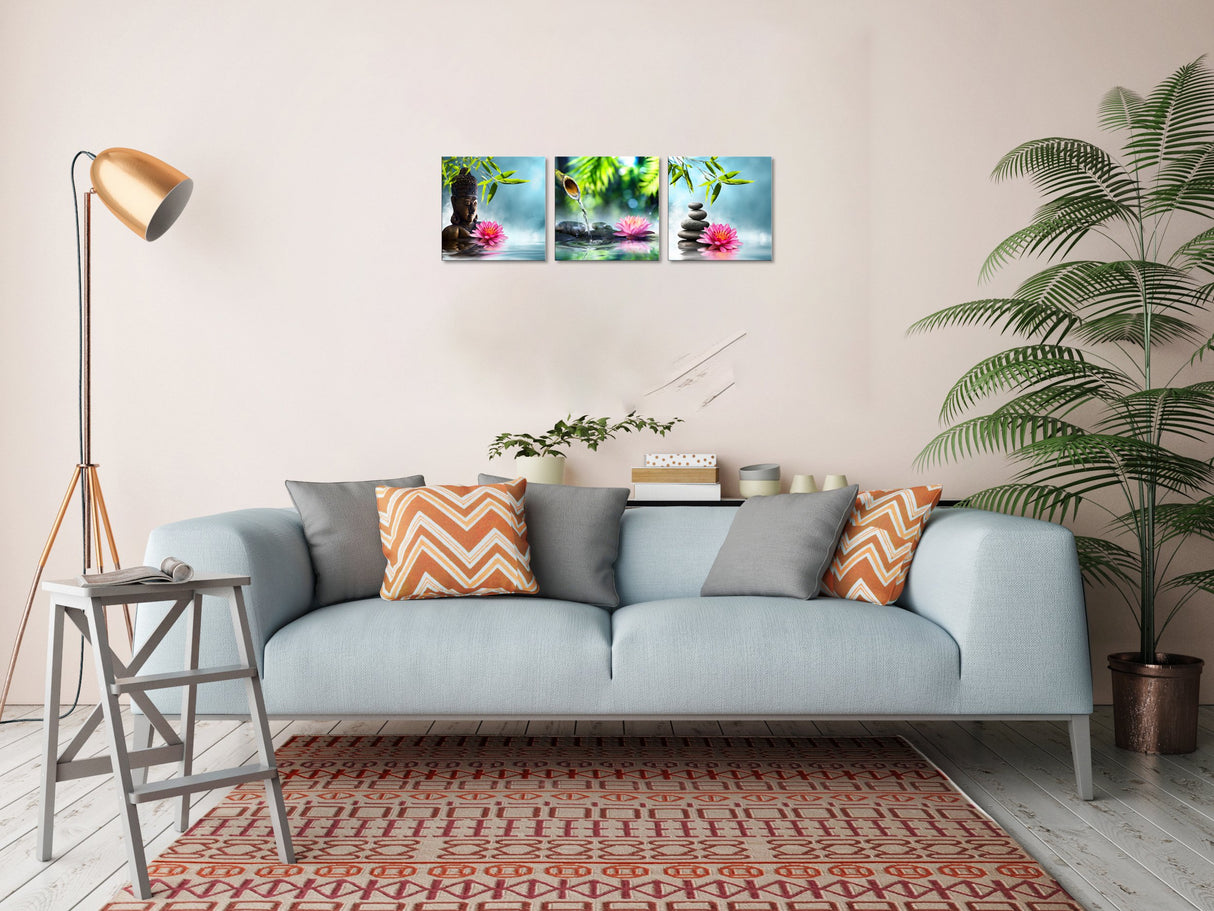 3 Panel Spa Decoración de pared Spa Stone