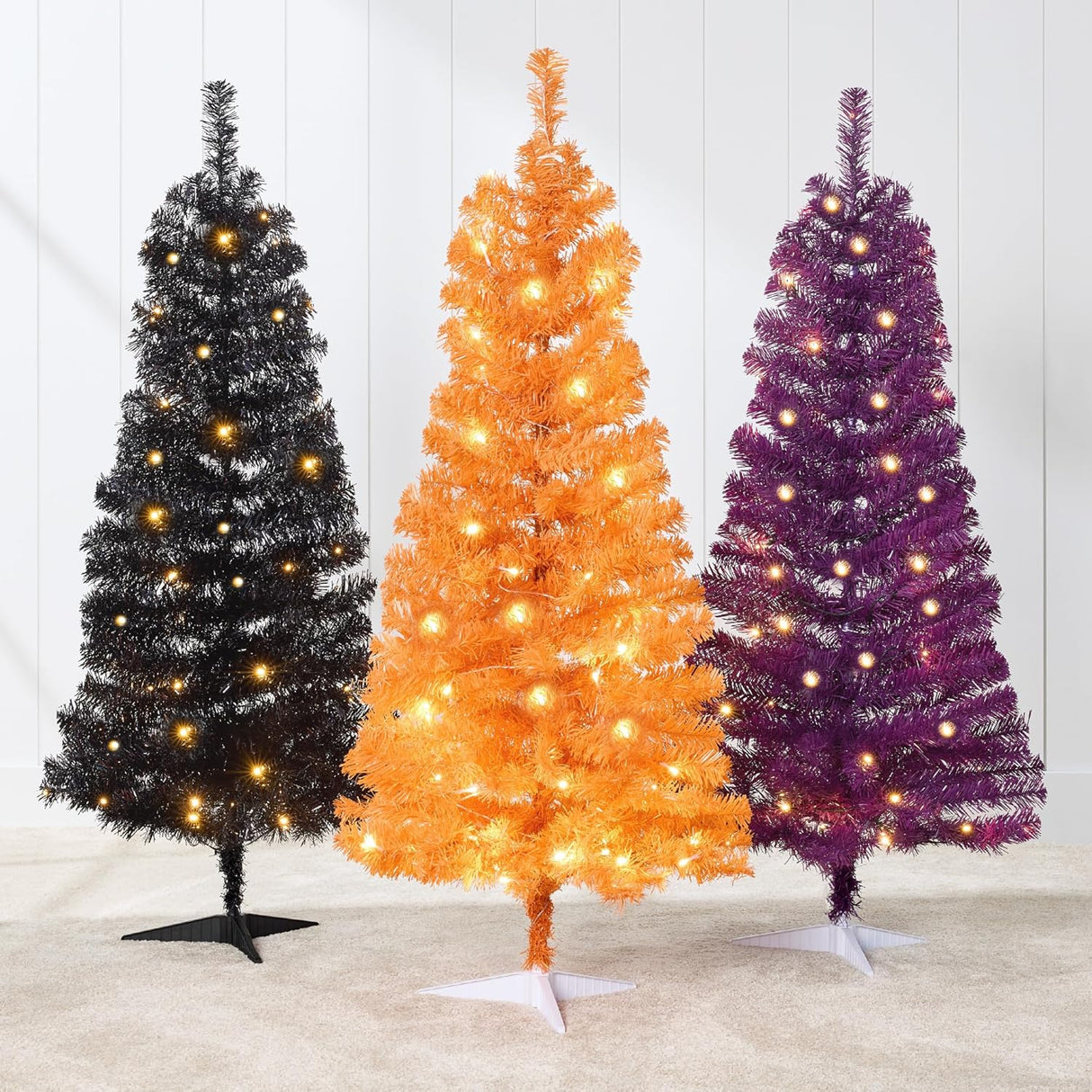 Árbol de Navidad Artificial 4ft Best Choice Products con luces LED