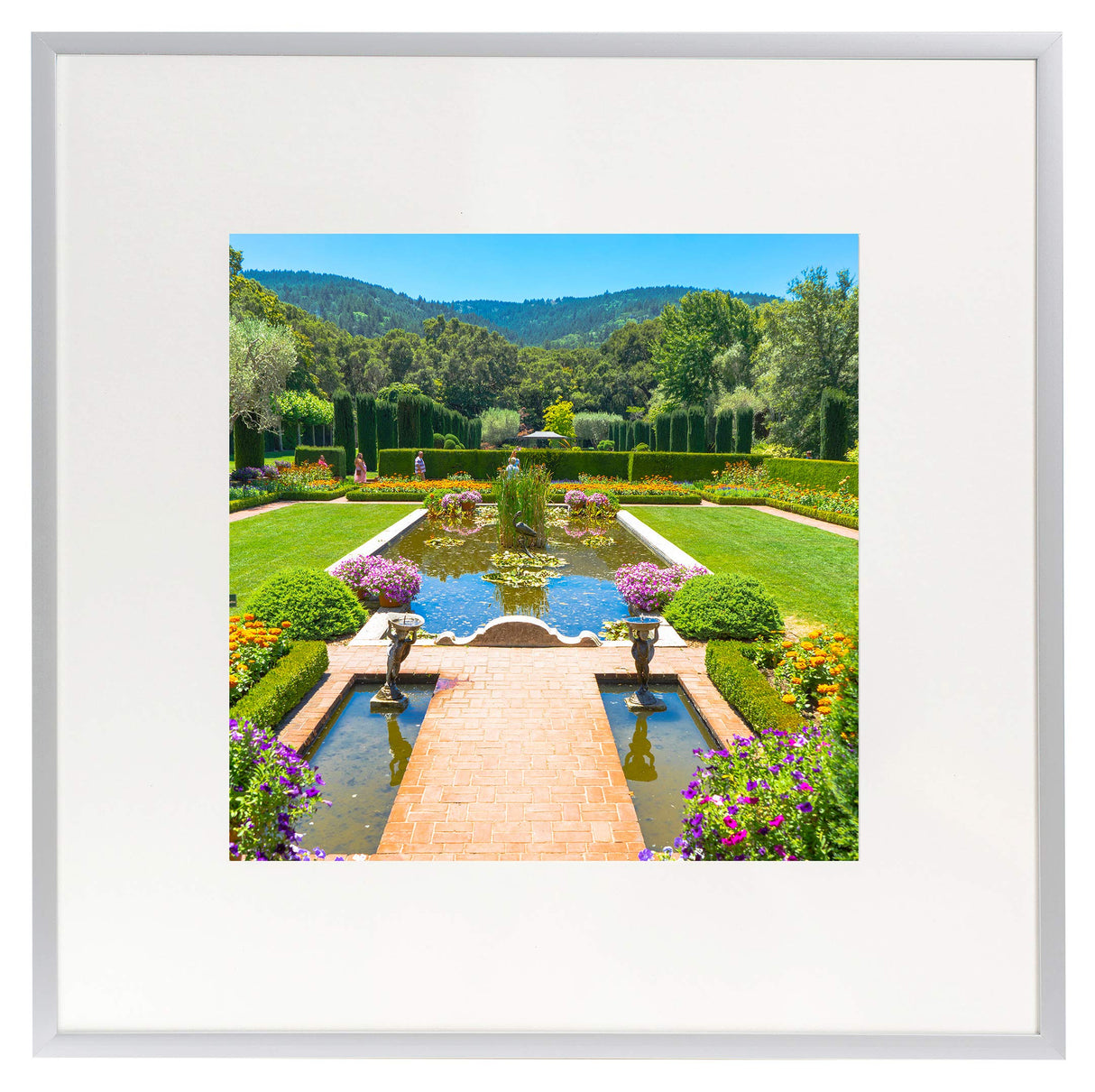 marco de aluminio incluye alfombrilla de marfil para vista de imagen en la pared,