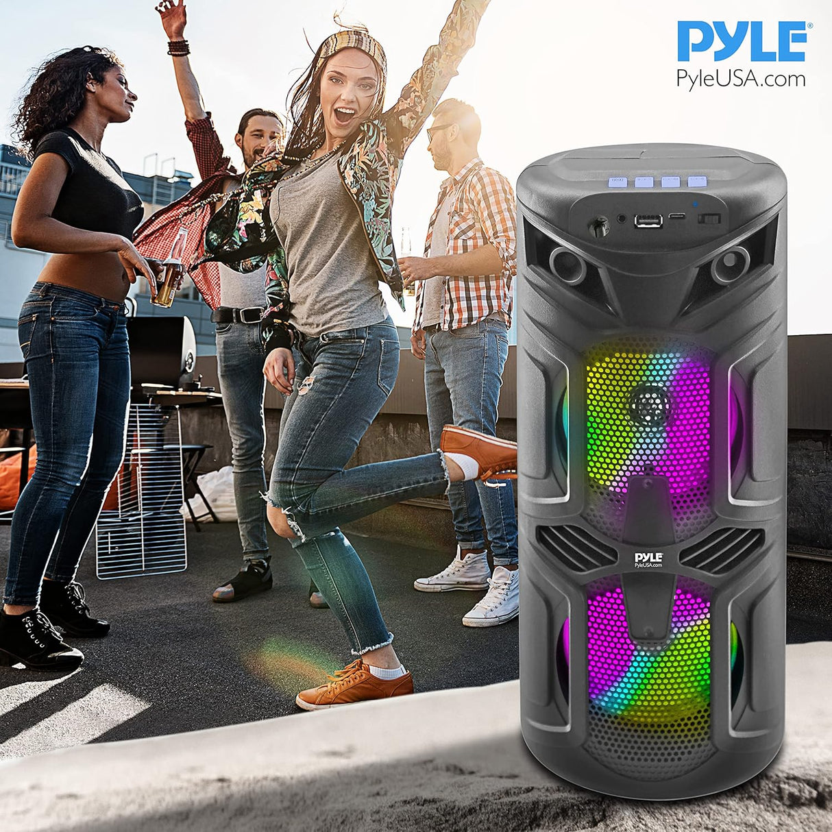 Altavoz PA portátil Bluetooth de 200 W PYLE-PRO PPHP2416B