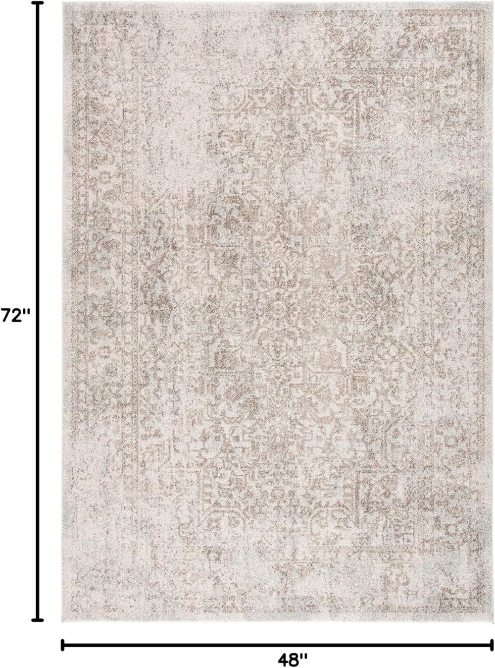 Alfombra Oriental Distressed No Desprende Pelusa EVK256E