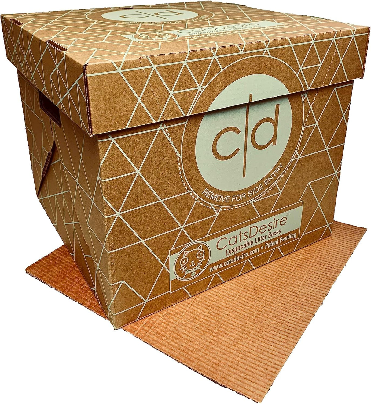 Caja de arena biodegradable de entrada superior o lateral