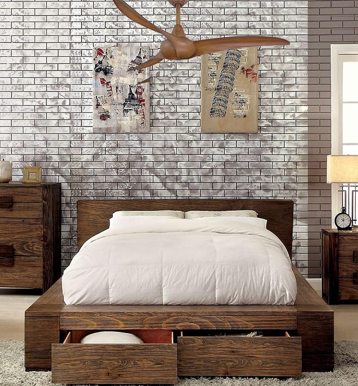 Ventilador con control remoto, Blanco F843-DK MINKA-AIRE