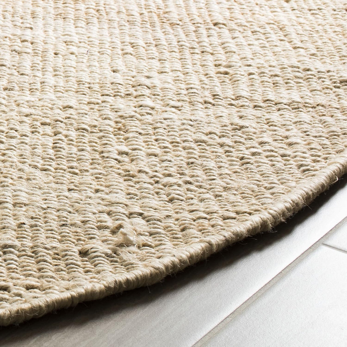 Rug Redondo 8' SAFAVIEH Jute Boho Fringe NF368B Artesanal
