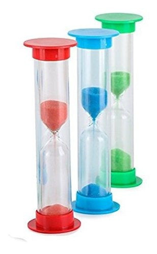 temporizador de reloj de arena plástico de 12 piezas