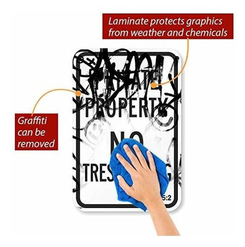 Signo De Aluminio Smartsign Leyenda Propiedad Privada De