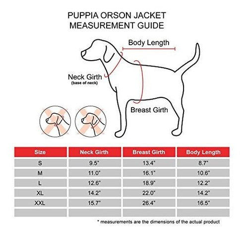 Abrigo para mascotas Puppia Orson, Pequeño, Rojo