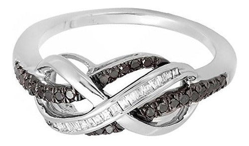 Diamante De 0.20 Quilates (ctw) Redondeado Y Baguette Cut