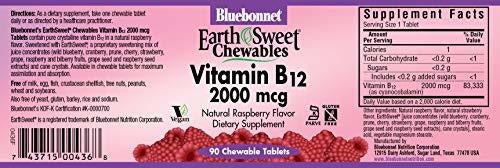 Bluebonnet Nutrition Vitamina B-12 2000 mcg, 90 Comprimidos