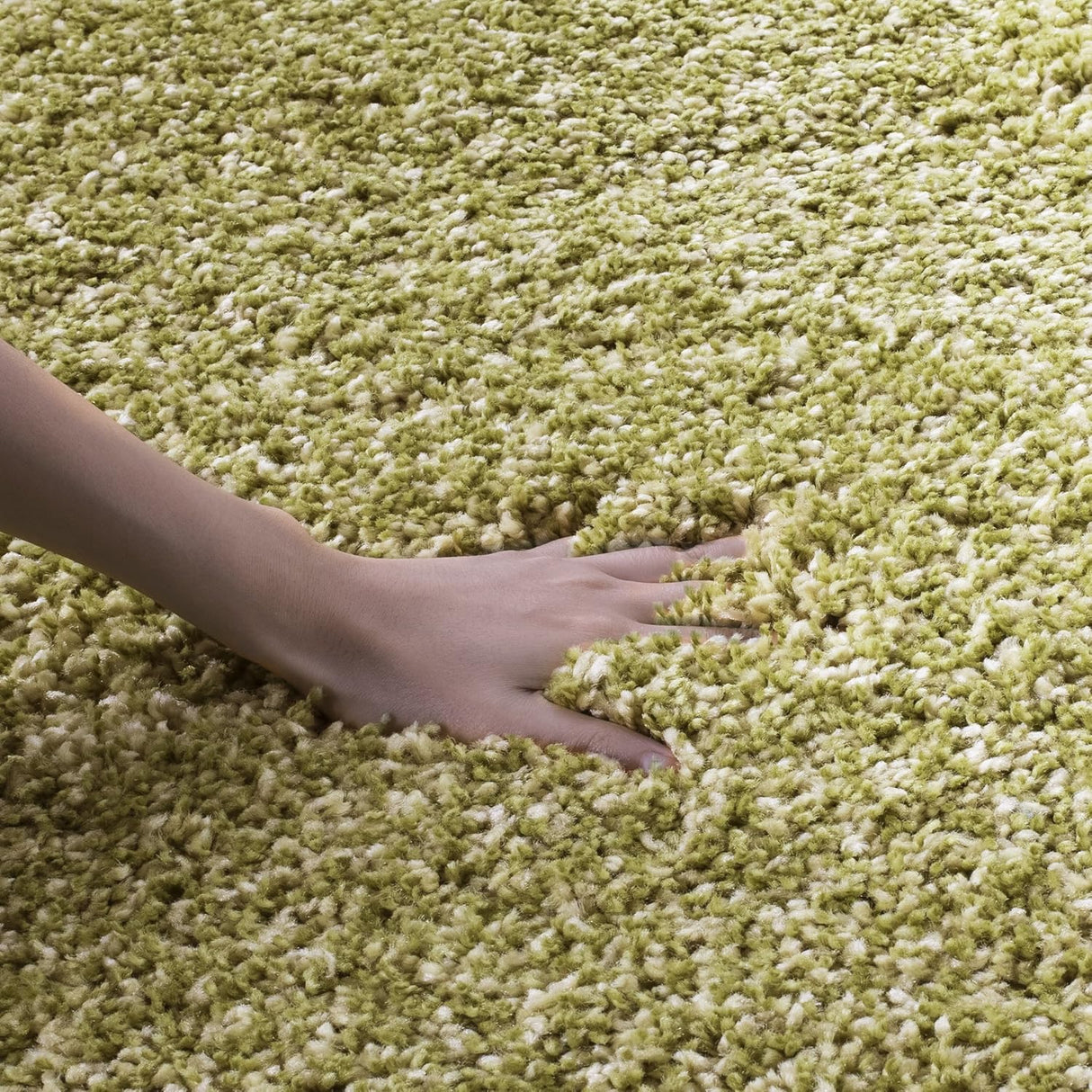 Alfombra redonda de pelo largo, 2 pulgadas de grosor, modelo SG151