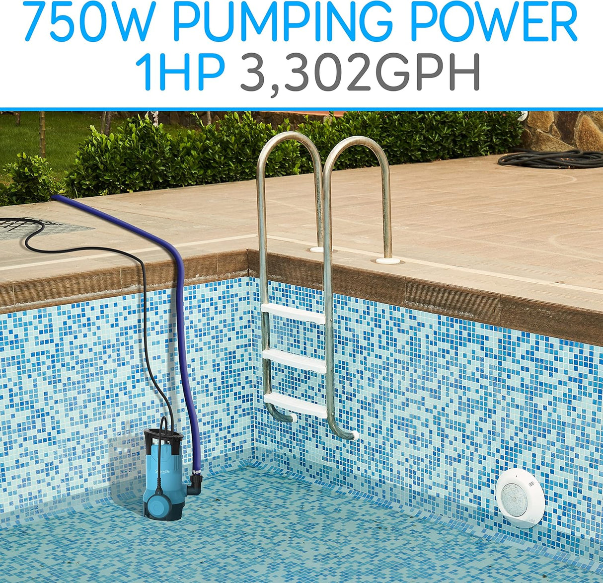 Bomba de sumidero sumergible de 750 W SereneLife