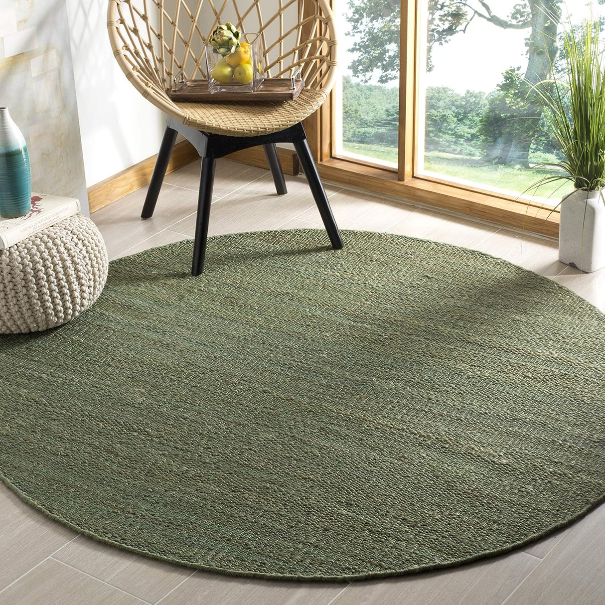 Alfombra Redonda de Jute SAFAVIEH, Fringe Boho, NF368G